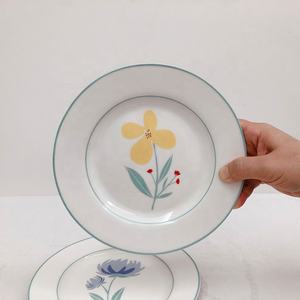จานเซรามิกสำหรับอาหารค่ำขนาดเล็กแบบสาวเกาหลีจานรูปพระอาทิตย์ดอกเบญจมาศจานอาหารตะวันตกจานใส่ของหวานจานผลไม้ - Product Image 5