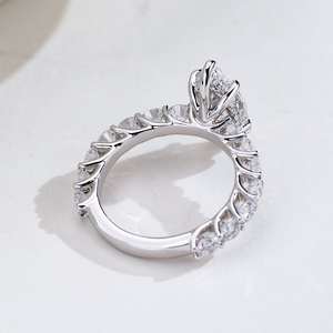 Bague de fiançailles Messi Jewelry MSR-2109 en or 18 carats avec diamant de laboratoire taille marquise - Product Image 6