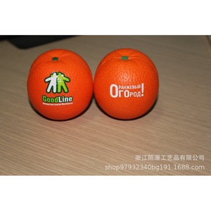 Pu Foam Orange Shape High <b>Rebound</b> Stress Toy Cartoon Fruit Toy For Kids 5-7 Years Unisex Portable - Product Image 4