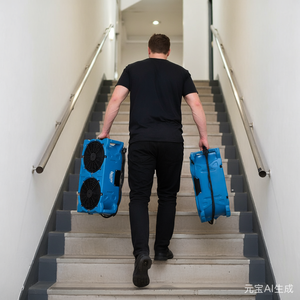 Onedry 1400CFM meerdere droogposities daisy chain laag profiel dubbele axiale blower luchtverplaatsing voor waterschadeherstel - Product Image 5