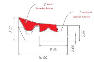 Essuie-glace en caoutchouc d'usine, essuie-glace de guidage, couvercle télescopique en acier Cnc - Product Image 2