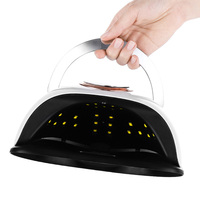 Lampe à ongles UV LED portable haute puissance tout-en-un 168W, séchage rapide, gel de construction, vernis œil de chat, affichage numérique, entretien facile
