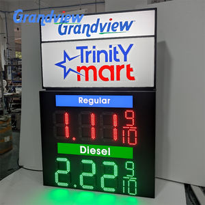 Station d'essence publicitaire Station d'essence Led Canopy Pump Fascia Scale Mobile Signage 3D logo ACP Canopy Gas Price LED Pylône Sign - Product Image 5