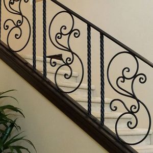 PRIMA Garde-corps de balcon en <span class=keywords><strong>fer</strong></span> <span class=keywords><strong>forgé</strong></span>, simples et élégants, pour clôtures résidentielles, garde-corps de fenêtres en <span class=keywords><strong>baie</strong></span> et de marches d'escalier - Product Image 1