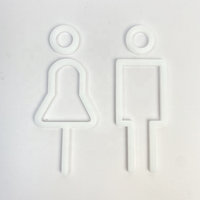 Enseigne lumineuse en acrylique à led avec logo personnalisé enseigne lumineuse en acrylique avec lumières à led claires pour la direction des toilettes