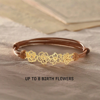 Bracelet réglable en corde tressée fait main avec breloque fleur ajourée vintage pour femme, idéal pour le quotidien, les fêtes ou comme cadeau