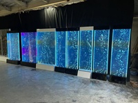 Écran de fontaine à bulles en acrylique et séparateurs de pièce pour fontaine murale intérieure
