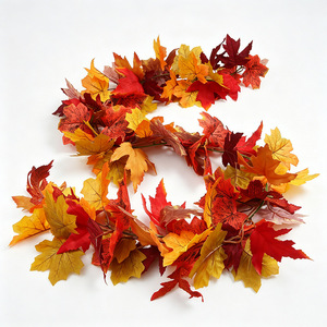 Lianes artificielles en érable, feuilles d'automne, décoration de jardin extérieur, liane à 6 feuilles - Product Image 1