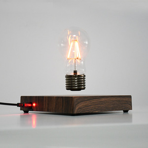 Lampe de table LED à lévitation magnétique, ornement rotatif, design rustique, à piles, veilleuse, décoration chambre et salon en ABS - Product Image 6