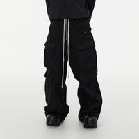 Nouvelle Arrivée 2026 Diablo Pioneer Design de niche Pantalon évasé taille haute à cordon de serrage coupe ample style utilitaire tendance en Polyester Coton