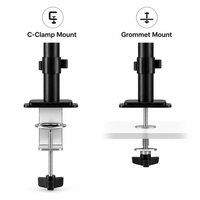 Support de moniteur économique pour bureau, bras de fixation ergonomique réglable en hauteur pour une organisation stable du bureau