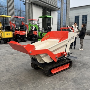 KOSTENLOSER VERSAND!! hydraulischer 300kg Tragfähigkeit Benzinmotor angetriebener Barrow <span class=keywords><strong>Mini</strong></span> Track <span class=keywords><strong>Dumper</strong></span> - Product Image 3