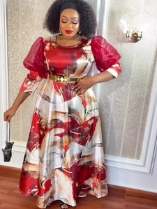Robes Maxi Africaines pour Femmes 2023 <span class=keywords><strong>Plus</strong></span> <span class=keywords><strong>Size</strong></span> Soirée Fête Longue Robe Vêtements Africains Elégant Caftan Musulman Robe en Chiffon - Product Image 3