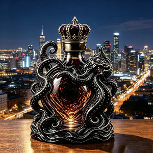 Carafe à <span class=keywords><strong>whisky</strong></span> vintage gothique transfrontalière en forme <span class=keywords><strong>de</strong></span> crâne, <span class=keywords><strong>bouteille</strong></span> <span class=keywords><strong>de</strong></span> vin pieuvre à couronne violette - Product Image 2