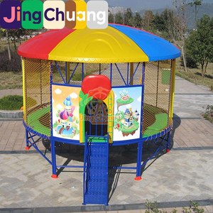 Trampolín de Plástico Rojo <span class=keywords><strong>para</strong></span> Niños con Tobogán, Combinado, Grande, <span class=keywords><strong>para</strong></span> Exteriores, <span class=keywords><strong>Juguete</strong></span> <span class=keywords><strong>para</strong></span> el Hogar - Product Image 2