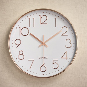 12-Inch Simple Mute Wall <b>Clock</b> – Hole-free Quartz <b>Clock</b>, Non-Ticking <b>Digital</b> Wall Watch for Living Room, Bedroom, Kitchen, Offic - Product Image 5