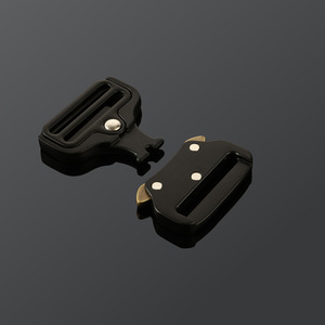 Side Release Buckle Alloy 38mm Black Durable For Bags <b>Webbing</b> Straps - Product Image 1