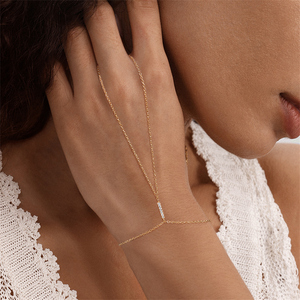 Cadena de Dedo Ajustable de Plata de Ley 925 con Trébol, Copo de Nieve, Estrella, Luna y Circones, Joyería de Moda - Product Image 4