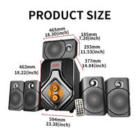 Altavoz de Cine en Casa de Alta Calidad, Altavoz con Woofer 5.1, Sistema de Altavoces de Cine en Casa 5.1, USB/SD/FM