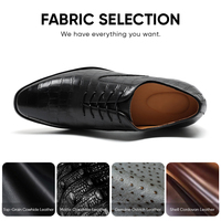 Chaussures de ville pour hommes en cuir de vachette et mousse de caoutchouc, rehaussantes, respirantes, pour mariage et occasions formelles, personnalisables en gros direct usine