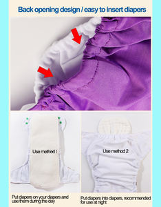 <span class=keywords><strong>Couche</strong></span> réutilisable <span class=keywords><strong>lavable</strong></span> en tissu écologique grande taille XL, lange-culotte unie ajustable, pour bébé de 3 à 8 ans - Product Image 6