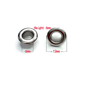 6 mm * 12 mm * 6 mm Khoen lỗ kim loại đinh tán da cường độ cao lỗ thông gió bạc tán vải dây lỗ khóa - Product Image 2