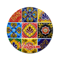 Maßgefertigter 3D-Relief-Bedruckter Vietnam-Souvenir-Geschenk Tischdekoration Blumen-Untersetzer Ho Chi Minh City Vietnam Keramik-Untersetzer