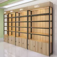 Wooden Wall Shelf Display Stand, Cosmetics Display Shelves