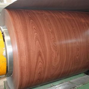 Bobina di Acciaio Zincato Preverniciato Effetto Legno, Bobina di Acciaio Rivestito a Colori <span class=keywords><strong>Aluzinc</strong></span> PPGI/PPGL per Lamiere Ondulate, Fornitore Cinese - Product Image 5
