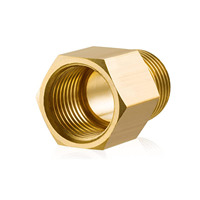 Ağır hizmet tipi 1/2 NPT erkek konu 3/8 NPT kadın konu pirinç redüktör Hex burç pirinç yerleştirme borusu hortum boru adaptörü dönüştürmek