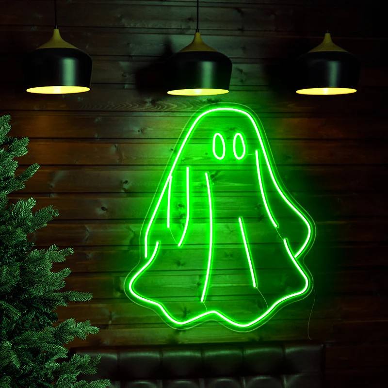 Acrylic Decorative Neon Light LED Halloween Party Supplies, Wall Decoration for Home (Indoor & Outdoor Use), Halloween Decor