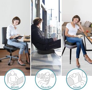 Coussin de siège ergonomique en velours de luxe rafraîchissant pour le coccyx, en forme de U, avec gel orthopédique rafraîchissant pour chaise de bureau – Confort estival - Product Image 2