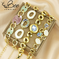 Exquisita Pulsera de Tenis Bohemia de Vidrio Esmaltado, Personalizada, Chapada en Oro de 14k, con Dijes de Cristal y Cadenas Hechas a Mano