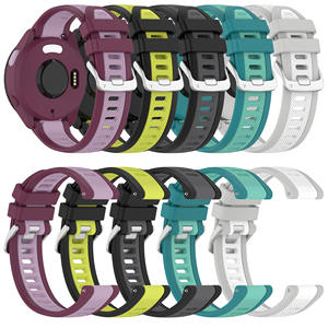 <span class=keywords><strong>Correa</strong></span> de reloj inteligente para Garmin TPU, pulsera de muñeca de 20mm y 22mm, <span class=keywords><strong>Correa</strong></span> universal texturizada de doble tono para <span class=keywords><strong>Forerunner</strong></span> 165 - Product Image 2