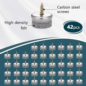 Vis de glissement en feutre, tampons en feutre de 22mm de diamètre pour pieds de meubles, coussinets de jambe de chaise ronds coussinets coulissants à clous pour tabourets pieds de jambe de table - Product Image 5