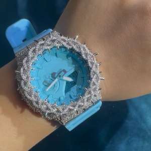 हिप हॉप गहने पूरी तरह से गागा 2100 बार्बेड कस्टम पास डायमंड परीक्षक 925 स्टर्लिंग सिल्वर बेजेल केस मोइससानाइट घड़ी - Product Image 5