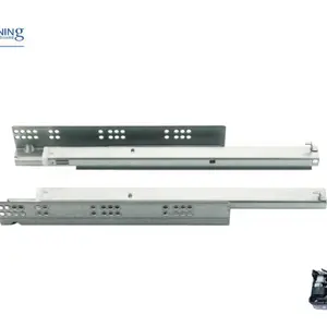 Mở Rộng Đầy Đủ Đẩy Mở Undermount Dưới Gắn Kết Nhiệm Vụ Nặng Nề Đệm Mềm Đóng Tủ Bếp Đường Ray Ngăn Kéo Trượt