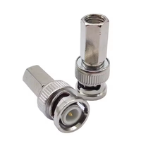 Adaptor Koaksial BNC Male ke BNC Female 75 Ohm dengan Mur Hex untuk Ekstensi Kabel Video RG59/RG6 (Berlapis Nikel)