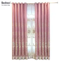 Luxury Sheer Blackout Embroidery Curtain for Living Room Window