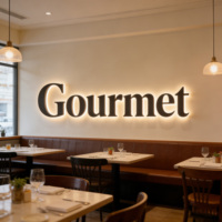 Enseigne LED personnalisée Carrey pour extérieur et intérieur – Conception de panneau publicitaire pour restaurant, café, entreprise