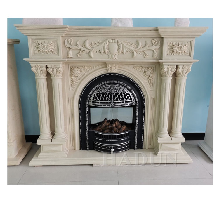 Искусственный камень современный камин мраморный камин Mantels окружают декоративный отдельно стоящий электрический камин Крытый полированный.