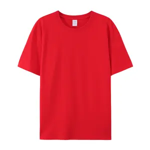 Toptan Unisex yüksek kalite 180g 100% pamuk özel Logo baskı boş o-boyun artı boyutu erkek t-shirt erkekler için