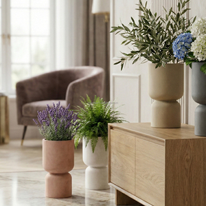 Jardinière en béton artisanale créative 2026, empilable géométriquement, <span class=keywords><strong>noir</strong></span>, blanc, gris, vente en gros pour la décoration intérieure, personnalisable - Product Image 2
