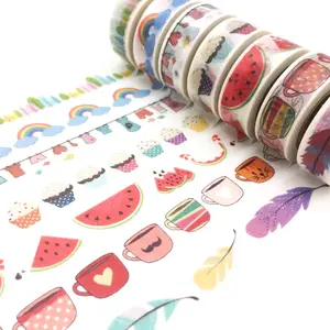 Creative Different Designs In Same Roll Custom Masking Paper Japanese Washi Tape,Wholesale Stickers For Scrapbooking Decorations