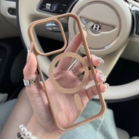 Étui magnétique pour iPhone 18 17 16 15 14 13 12 Pro Max compatible, antichoc, avec airbag, en acrylique transparent cristallin