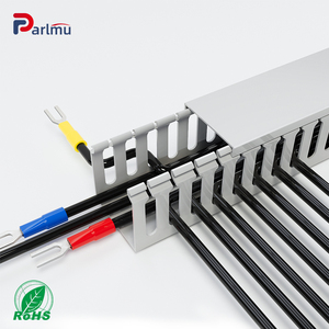 Kit de goulottes de câblage PVC solides à bas prix pour bureau - Canal de câblage auto-adhésif ignifuge avec couvercle à clipser pour un câblage <span class=keywords><strong>mural</strong></span> et de bureau propre - Product Image 4