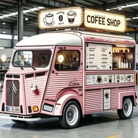 Camion de restauration mobile rétro sur mesure avec fenêtre de service, chariot à snacks pour café, crème glacée, hot-dogs, idéal pour les entreprises de restauration rapide en extérieur