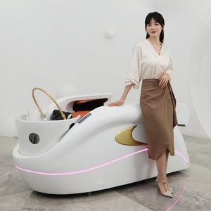 Modern <b>Beauty</b> <b>Salon</b> Shampoo Bed and Bowl Electric Luxury Hair Washing Head Massage SPA Shampoo Bed - Product Image 3