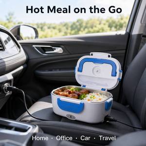 Boîte à lunch électrique 40W, boîte à bento portable auto-chauffante avec bol intérieur en acier inoxydable 304 pour le bureau, le travail, les voyages KL03004 - Product Image 4