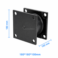 Amortiguador de Vibraciones de Goma y Metal de 180*180*100mm para Control de Vibraciones y Ruido en Maquinaria, Certificado ISO9001, SGS, FDA